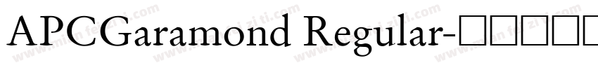 APCGaramond Regular字体转换